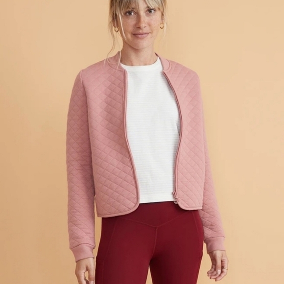 Marine Layer Jackets & Blazers - Marine Layer Corbet Bomber Jacket Ash Rose Large